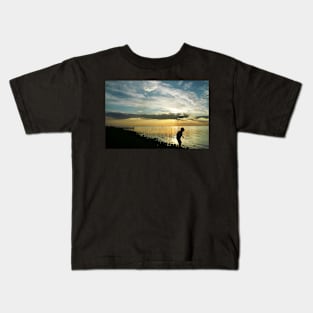 Last Light at Brighton Beach Kids T-Shirt